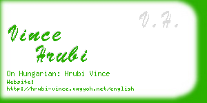 vince hrubi business card